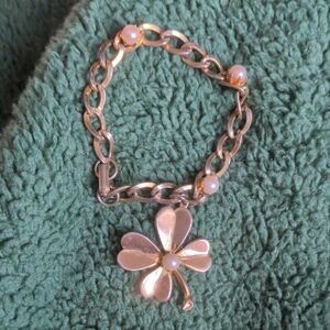 Gold Clover Charm Bracelet